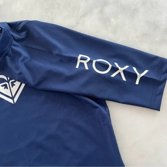 Girls Roxy Blue Rashguard. S - Picture 3 of 7